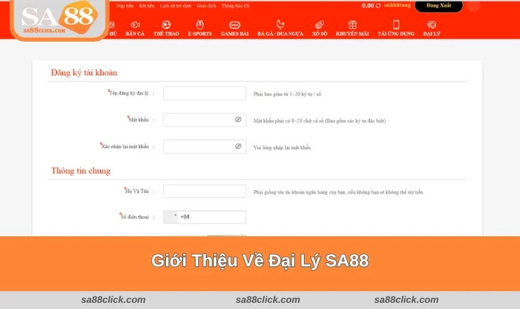 Giới thiệu về hệ thống đại lý SA88