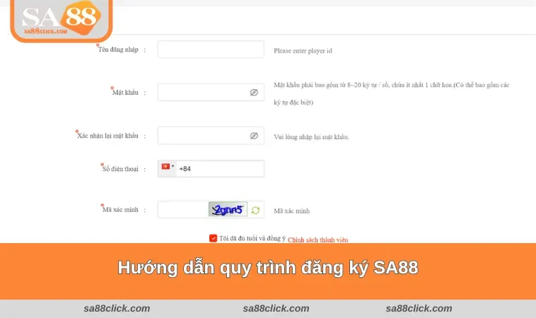 Hướng dẫn hội viên quy trình thực hiện đăng ký SA88 