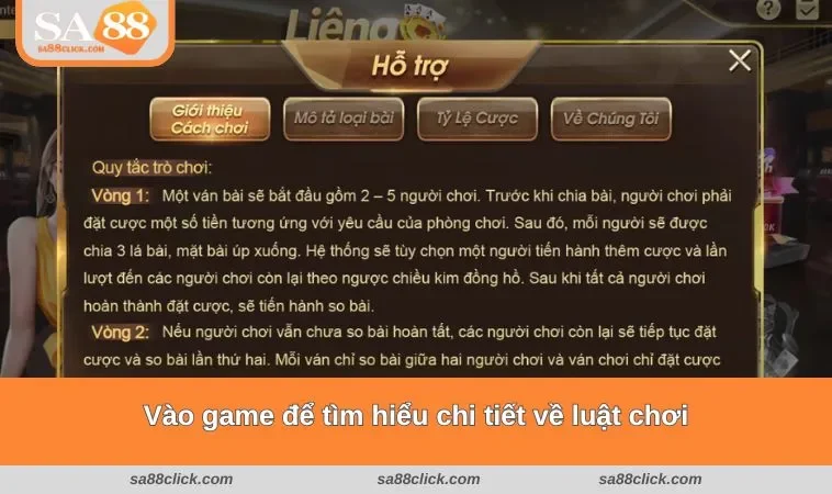 Vào game để tìm hiểu chi tiết về luật chơi