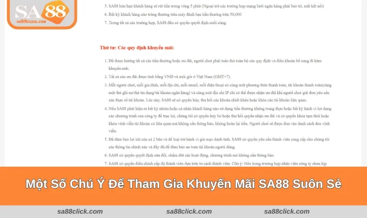 Một số chú ý để tham gia nhận ưu đãi thuận lợi