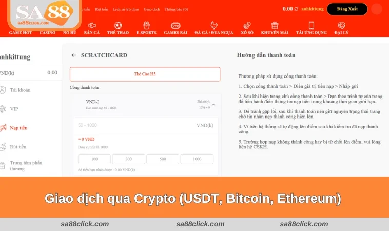 Giao dịch qua Crypto phù hợp với ai muốn nạp tiền bằng tiền điện tử